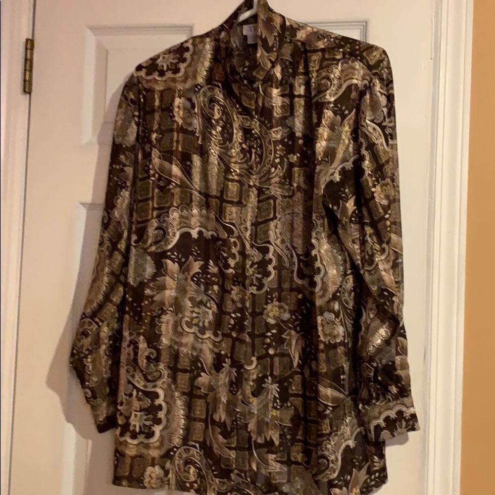 Vintage 80’s Tess button front blouse